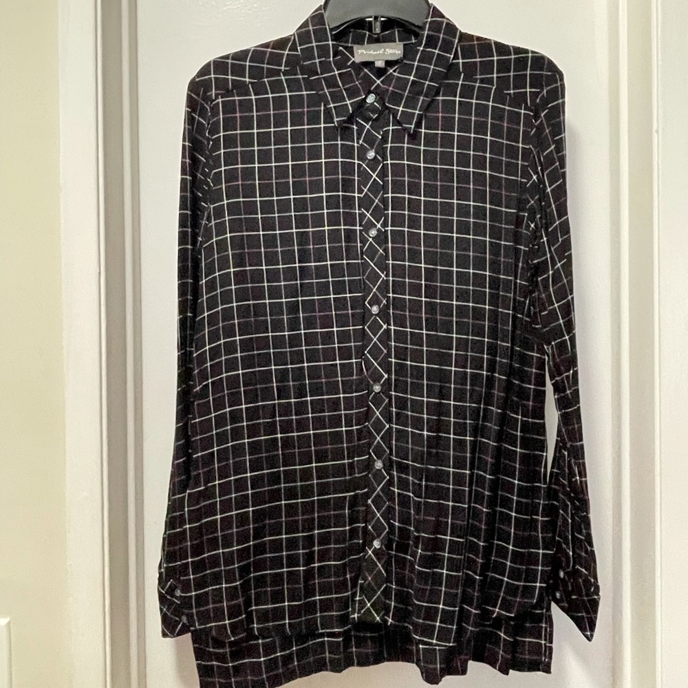 Michael Stars Buttondown Plaid Shirt - Picture 5 of 6